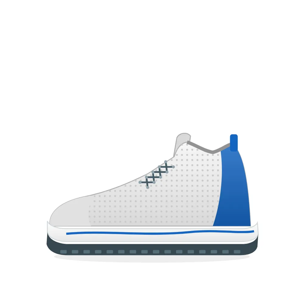 Running Sports Shoes: White / Blue