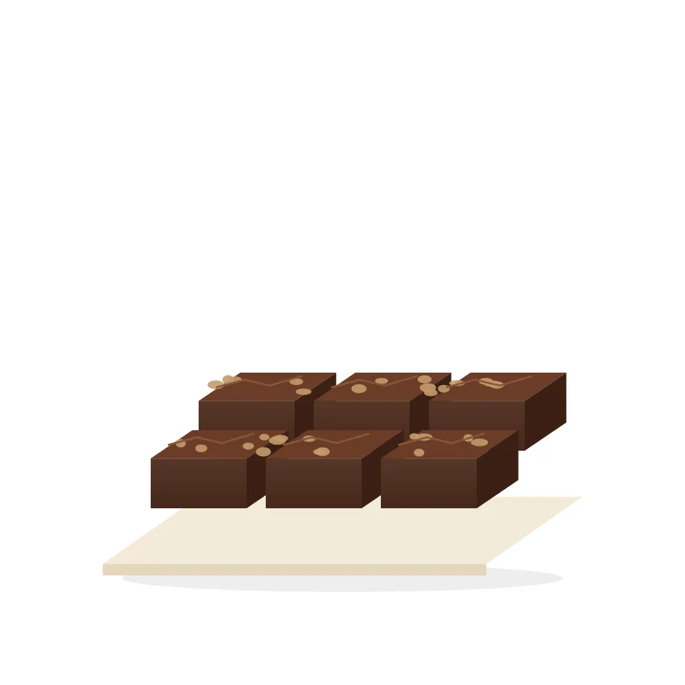 Walnut Brownies: Pack of 6
