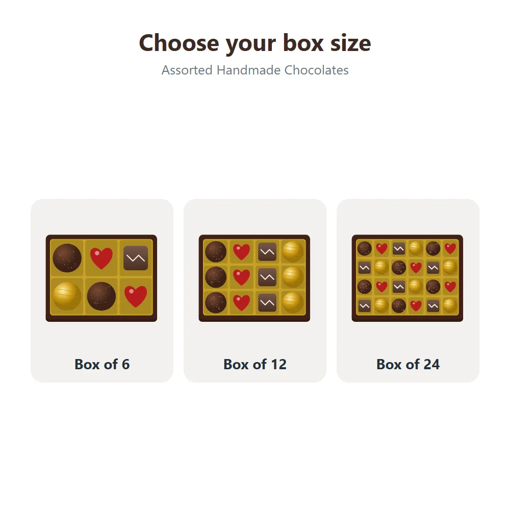 Assorted Handmade Chocolates: all options