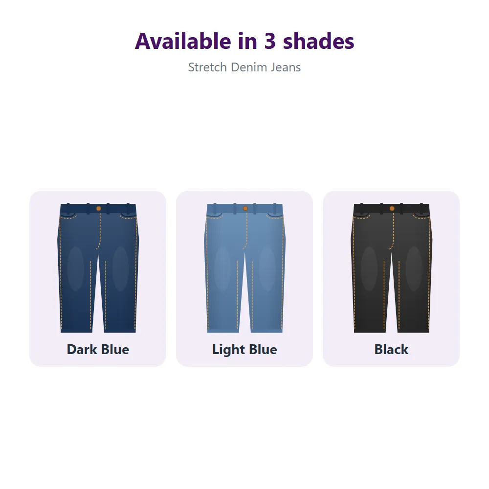 Stretch Denim Jeans: all options