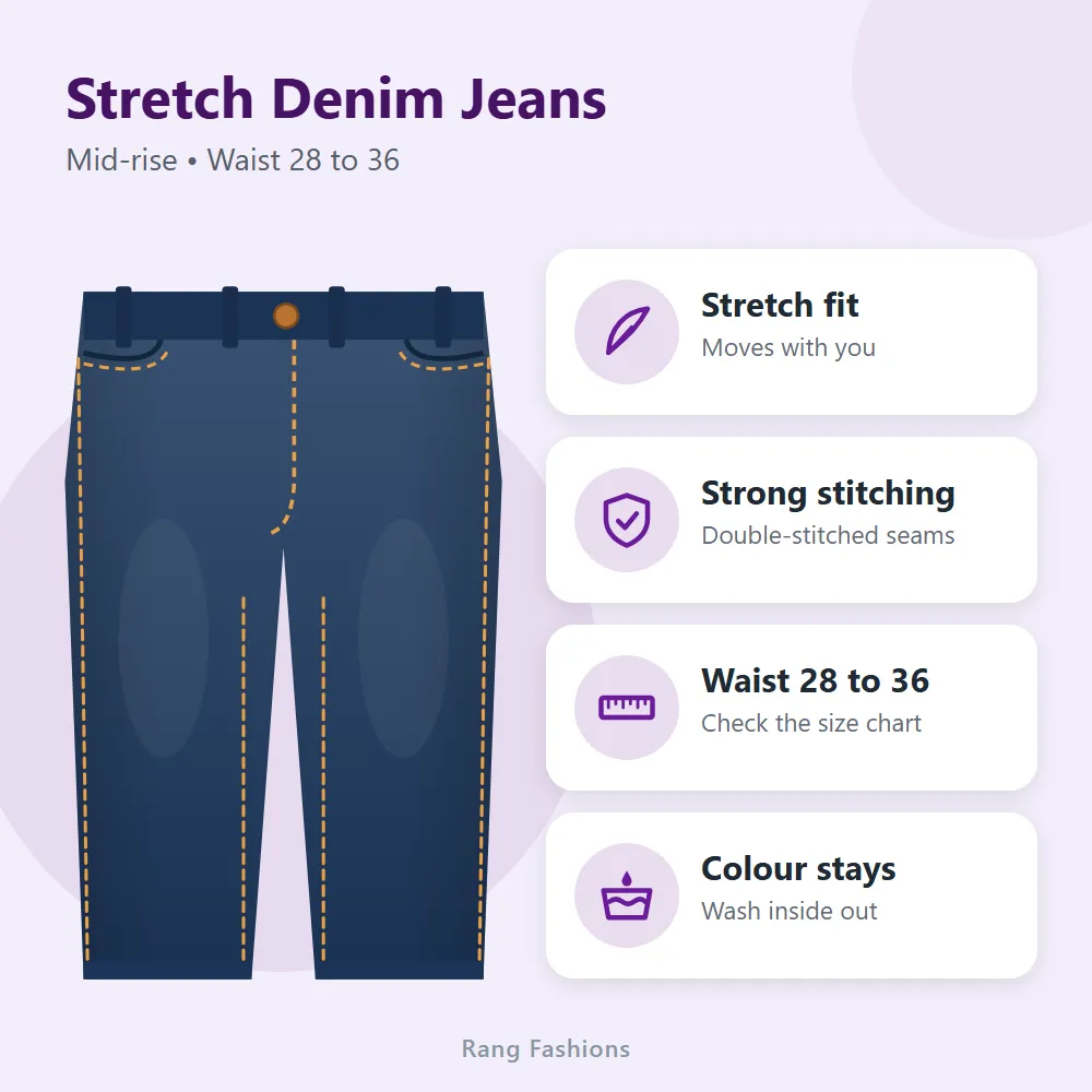 Stretch Denim Jeans: features