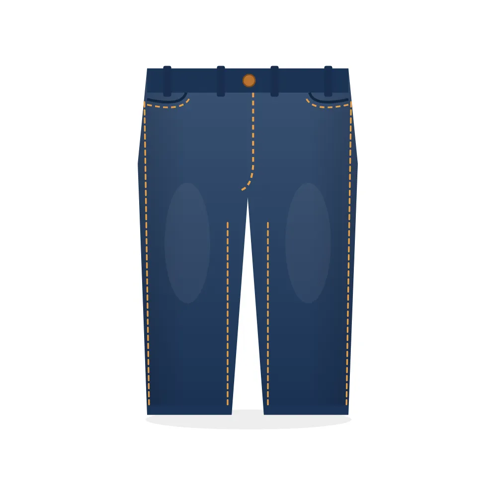 Stretch Denim Jeans: Dark Blue