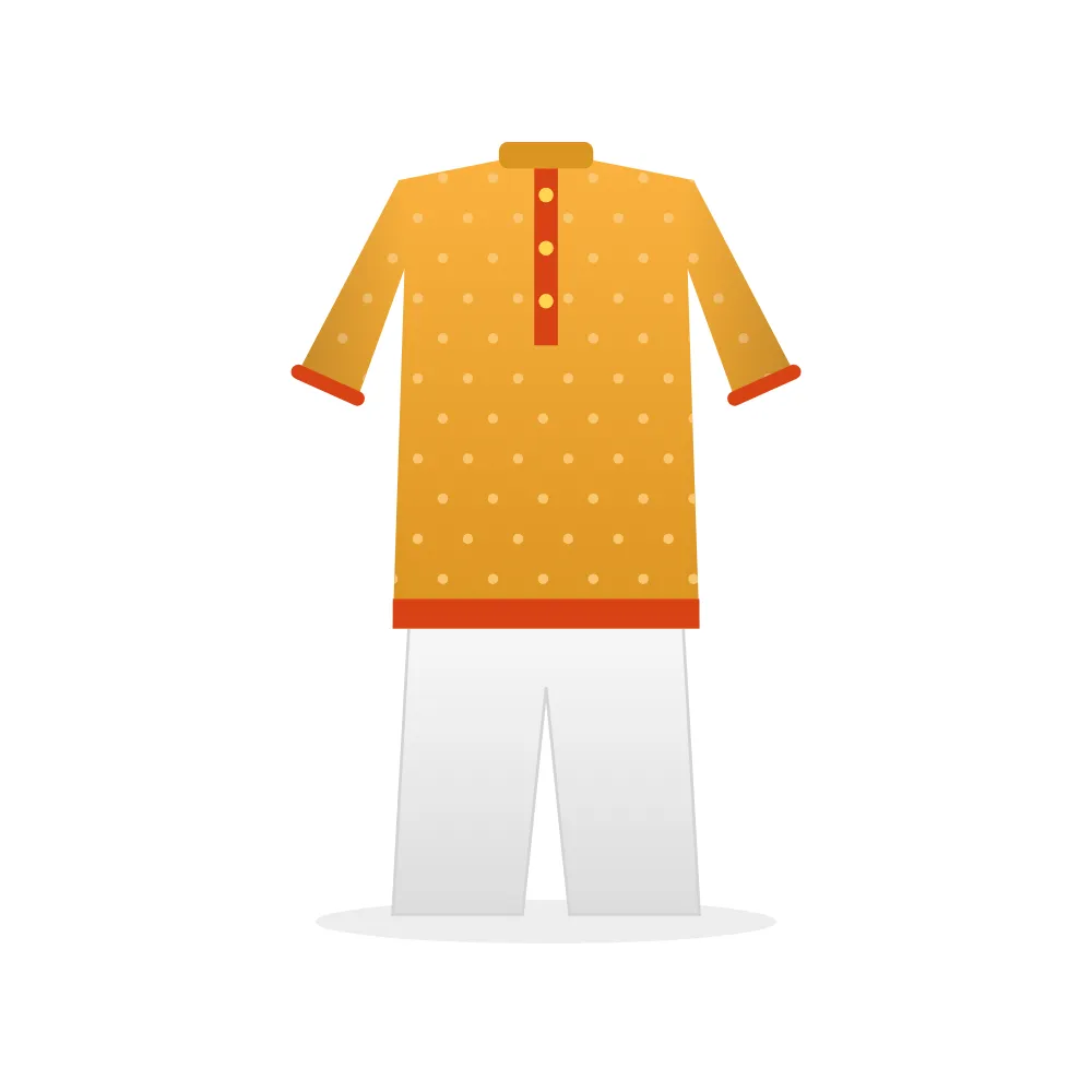 Kids Kurta Pyjama Set: Yellow