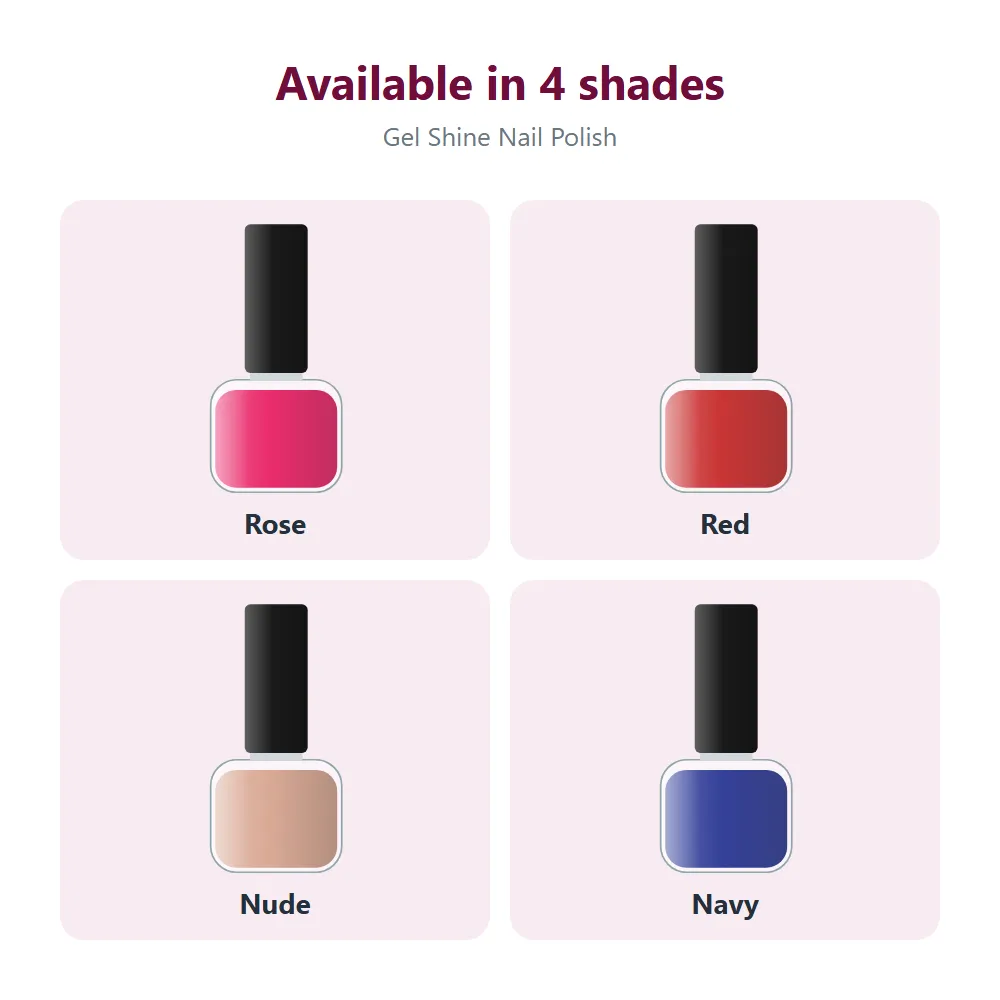 Gel Shine Nail Polish: all options