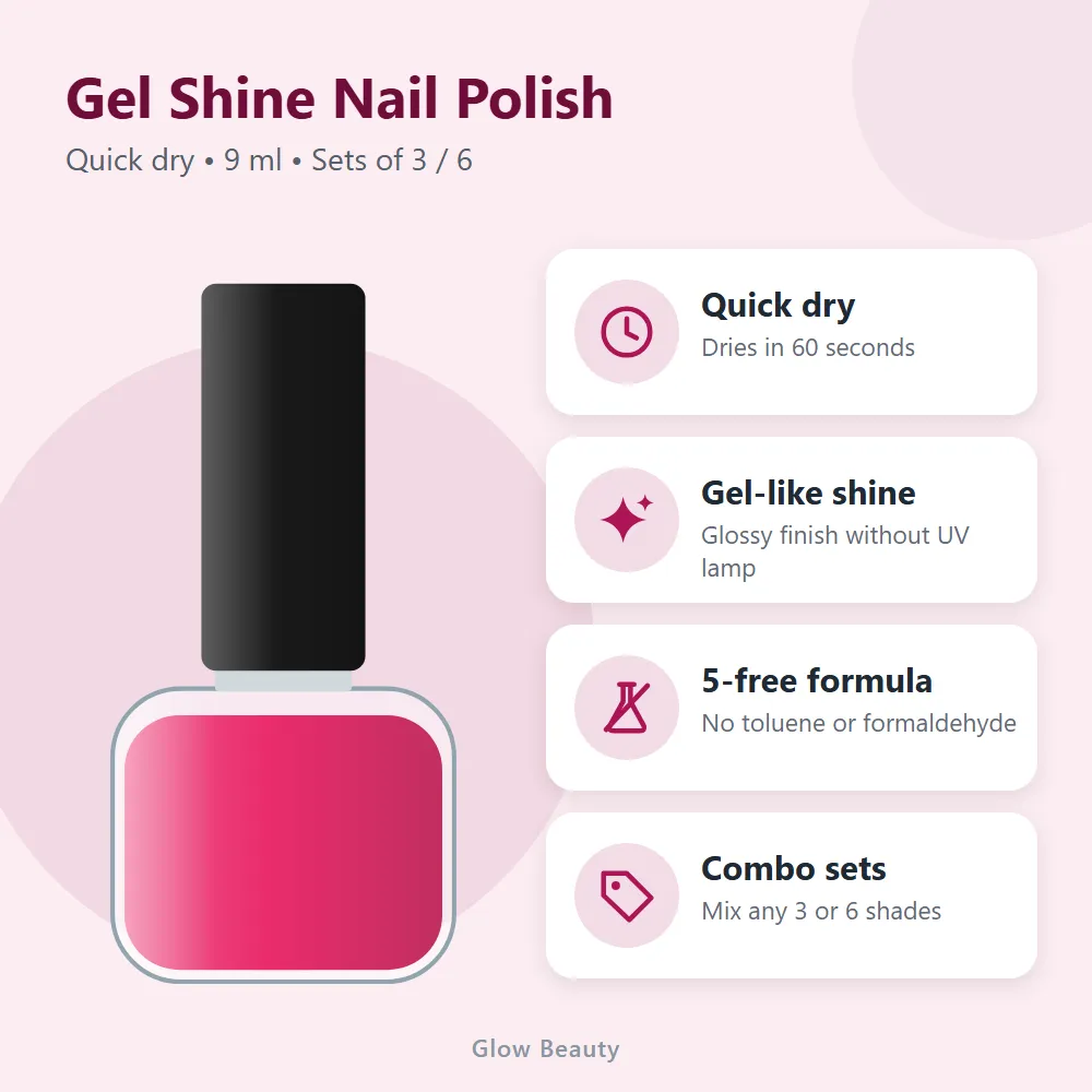 Gel Shine Nail Polish: features