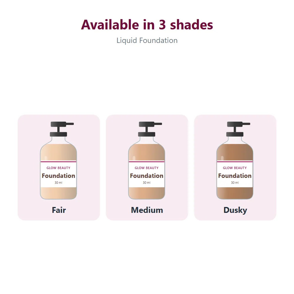 Liquid Foundation: all options