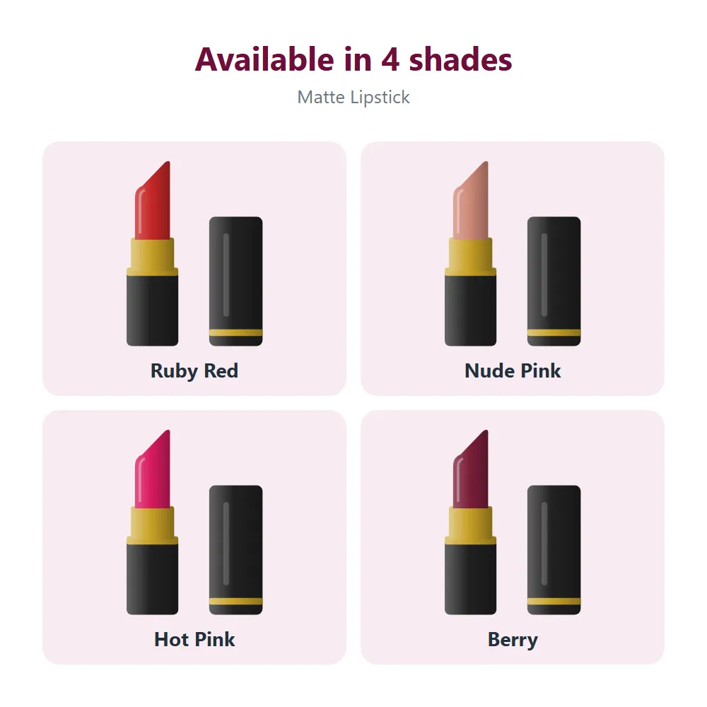 Matte Lipstick: all options