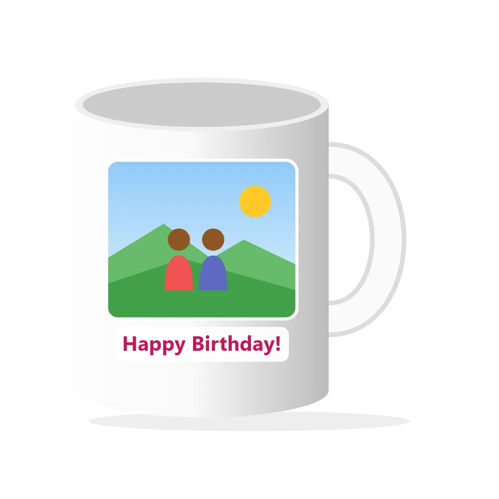 Personalised Photo Mug: White mug