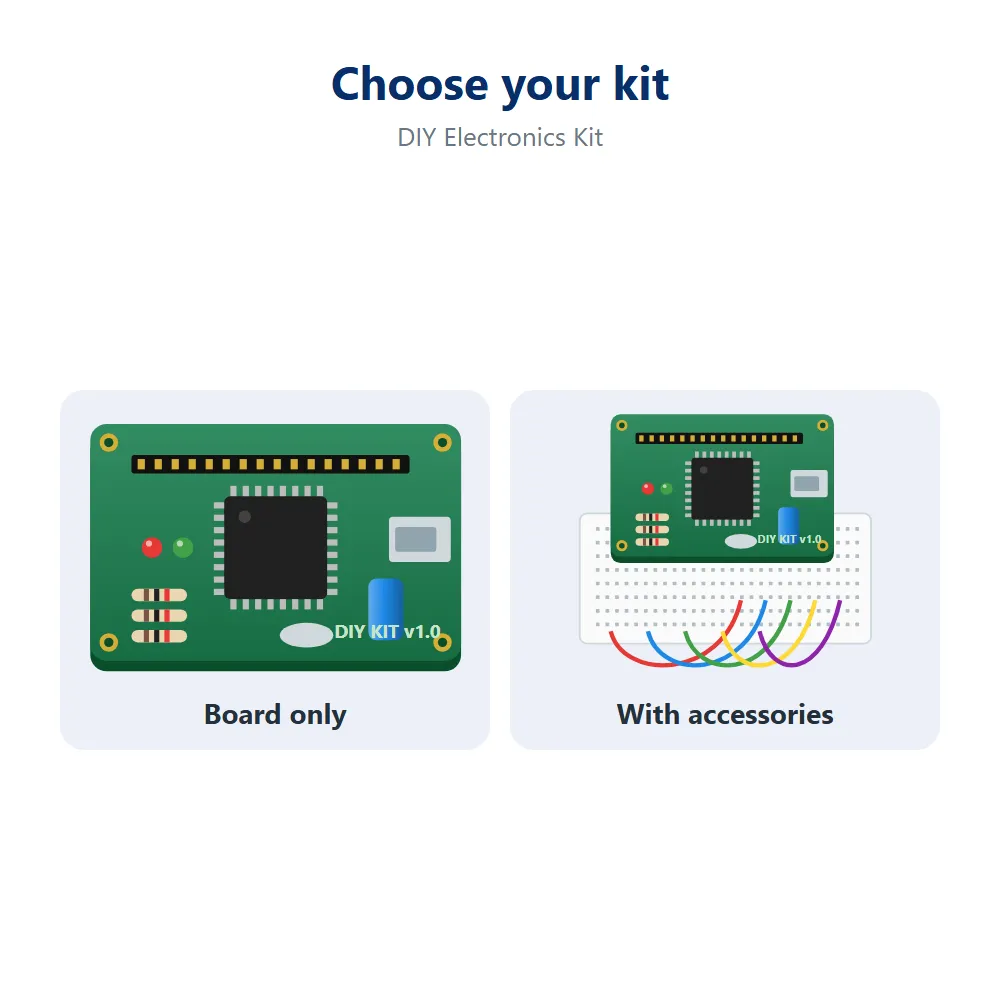 DIY Electronics Kit: all options