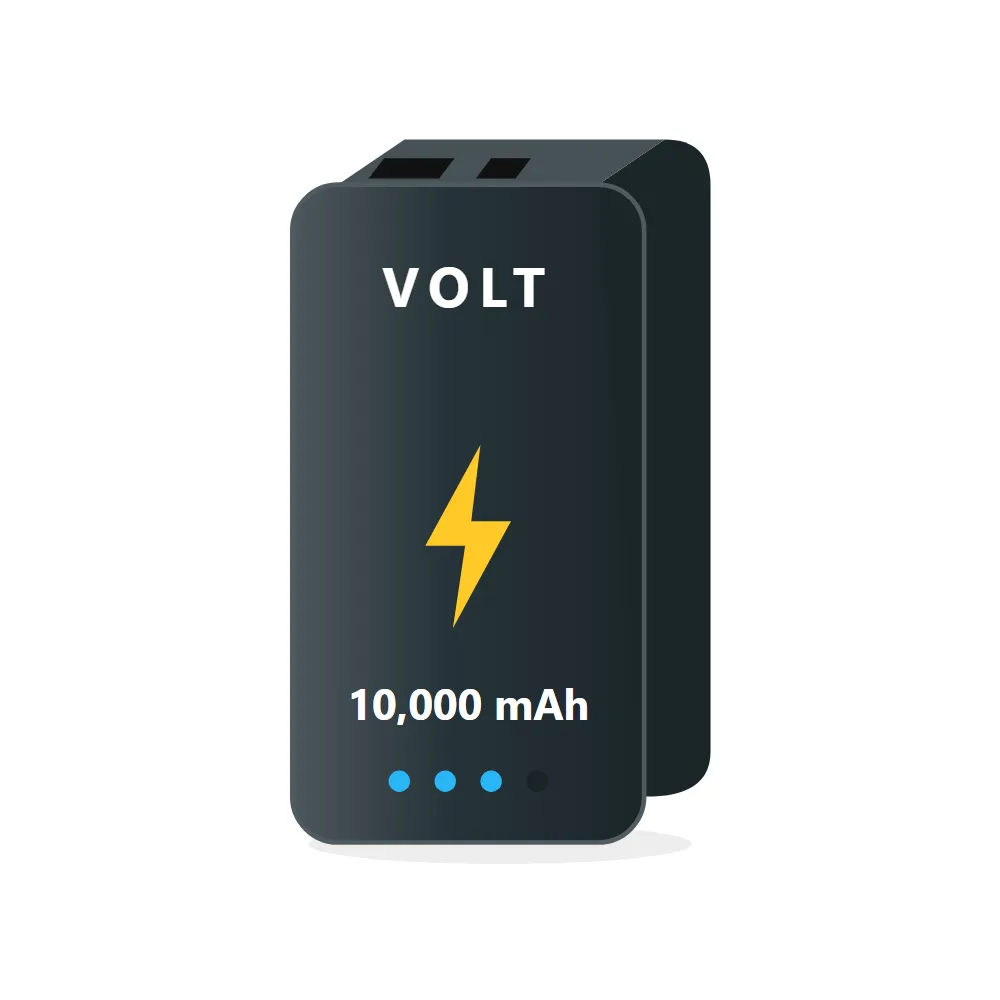 Fast-charging Power Bank: Black