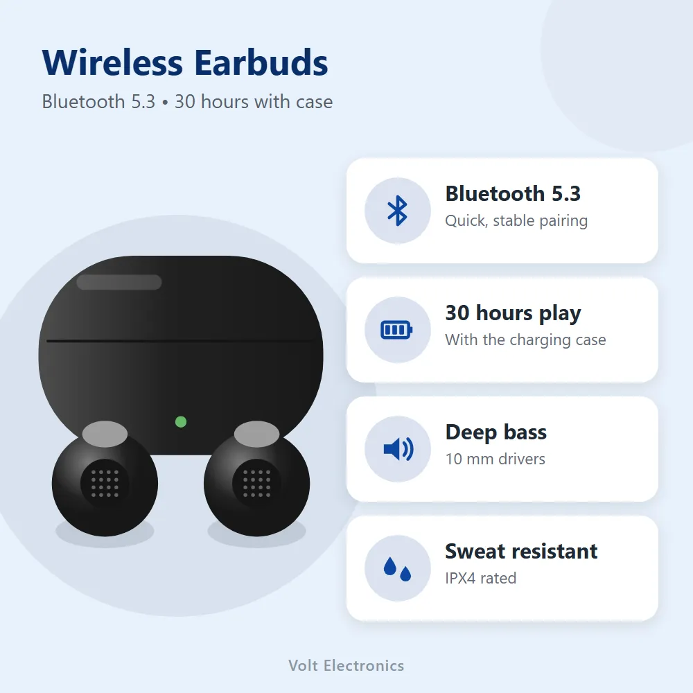 Wireless Earbuds: features
