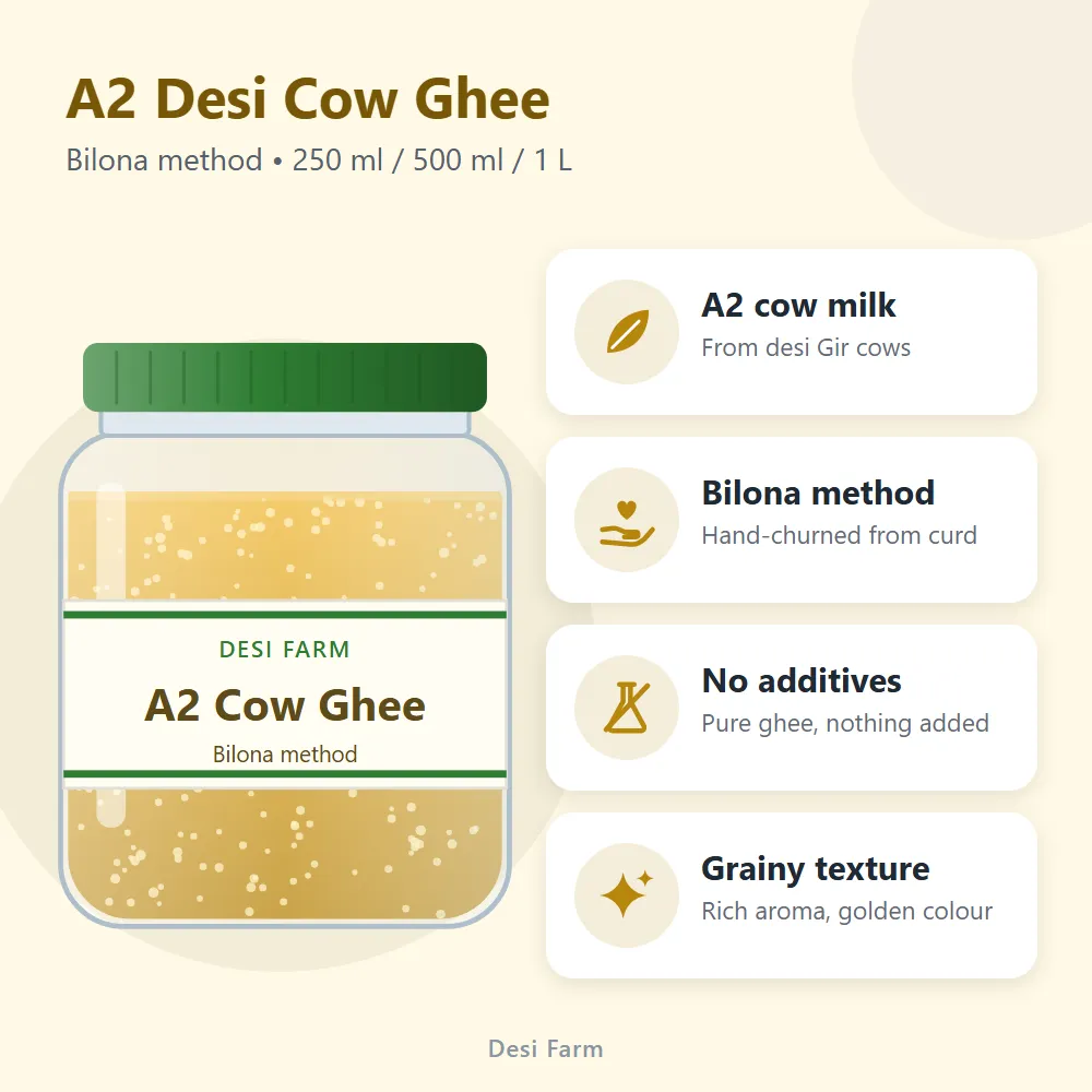 A2 Desi Cow Ghee: features