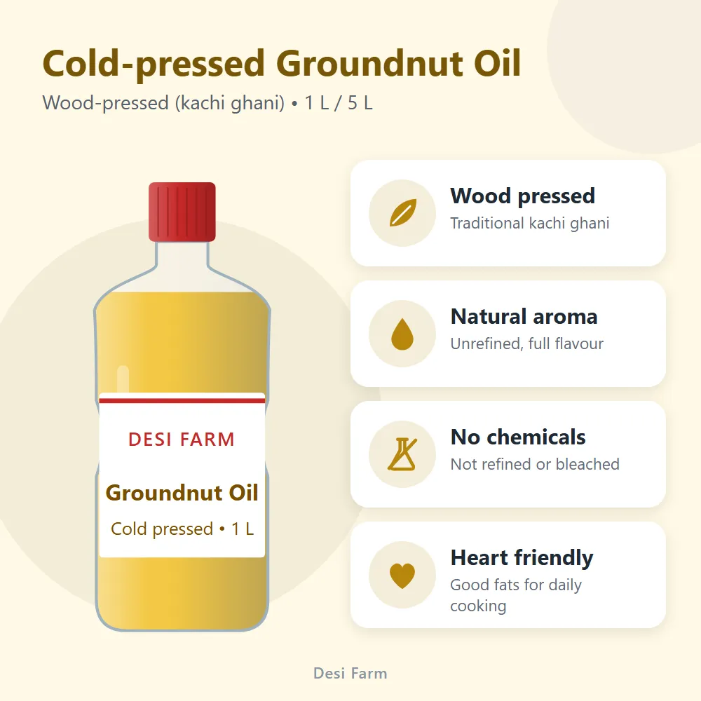 Cold-pressed Groundnut Oil: features
