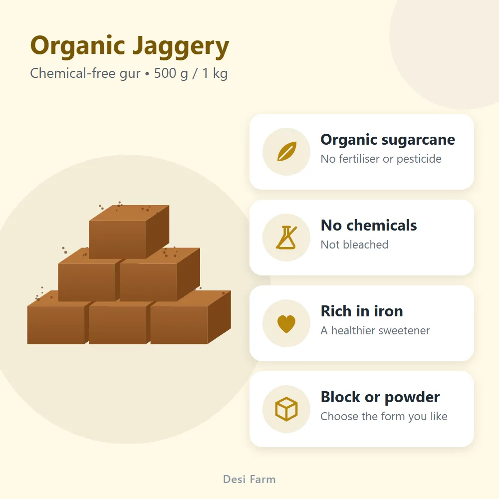 Organic Jaggery: features