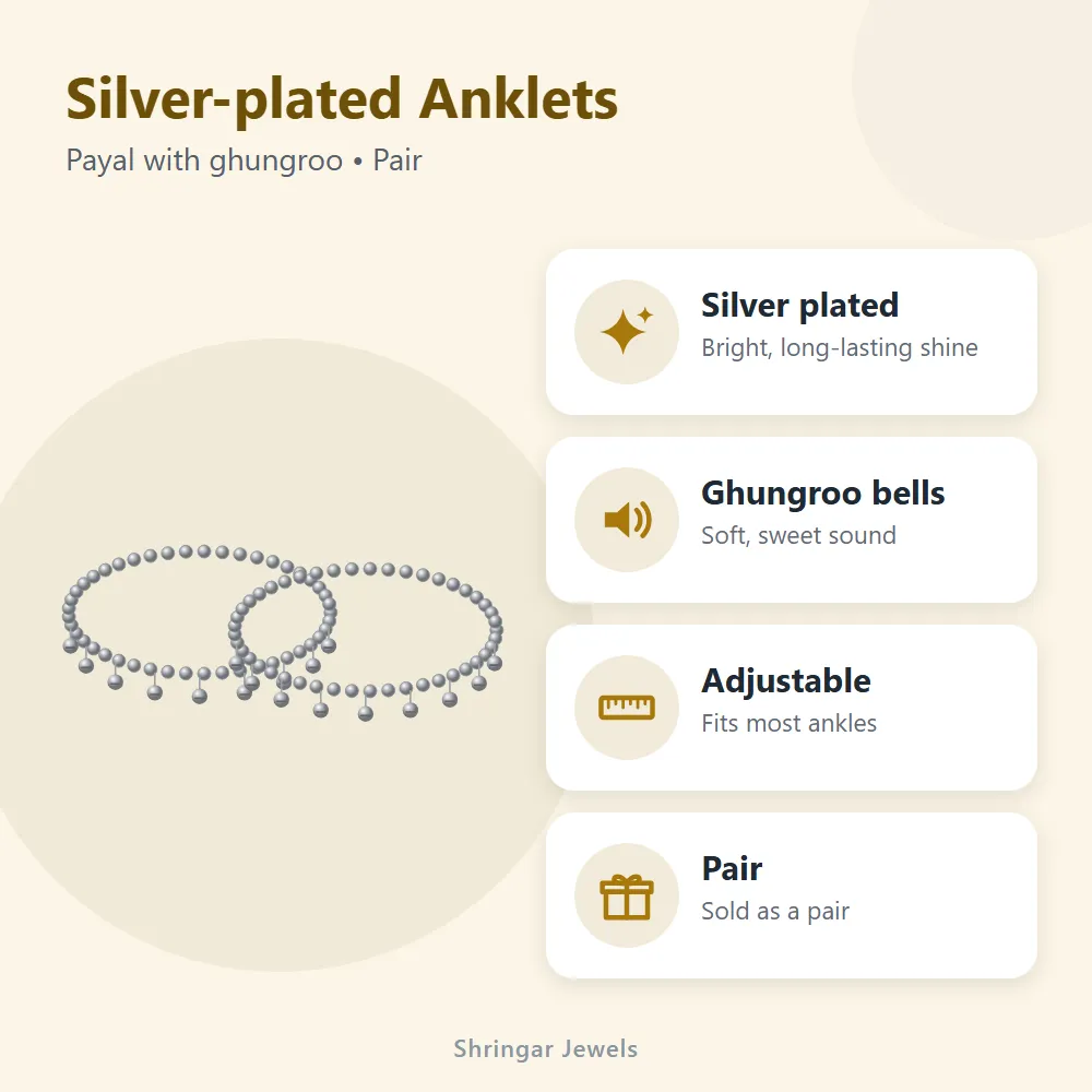 Silver-plated Anklets: features