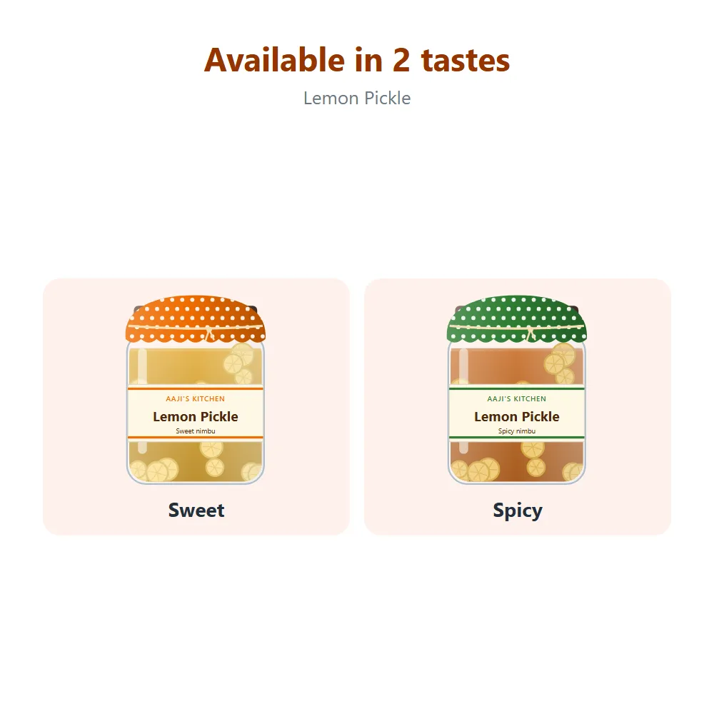 Lemon Pickle: all options