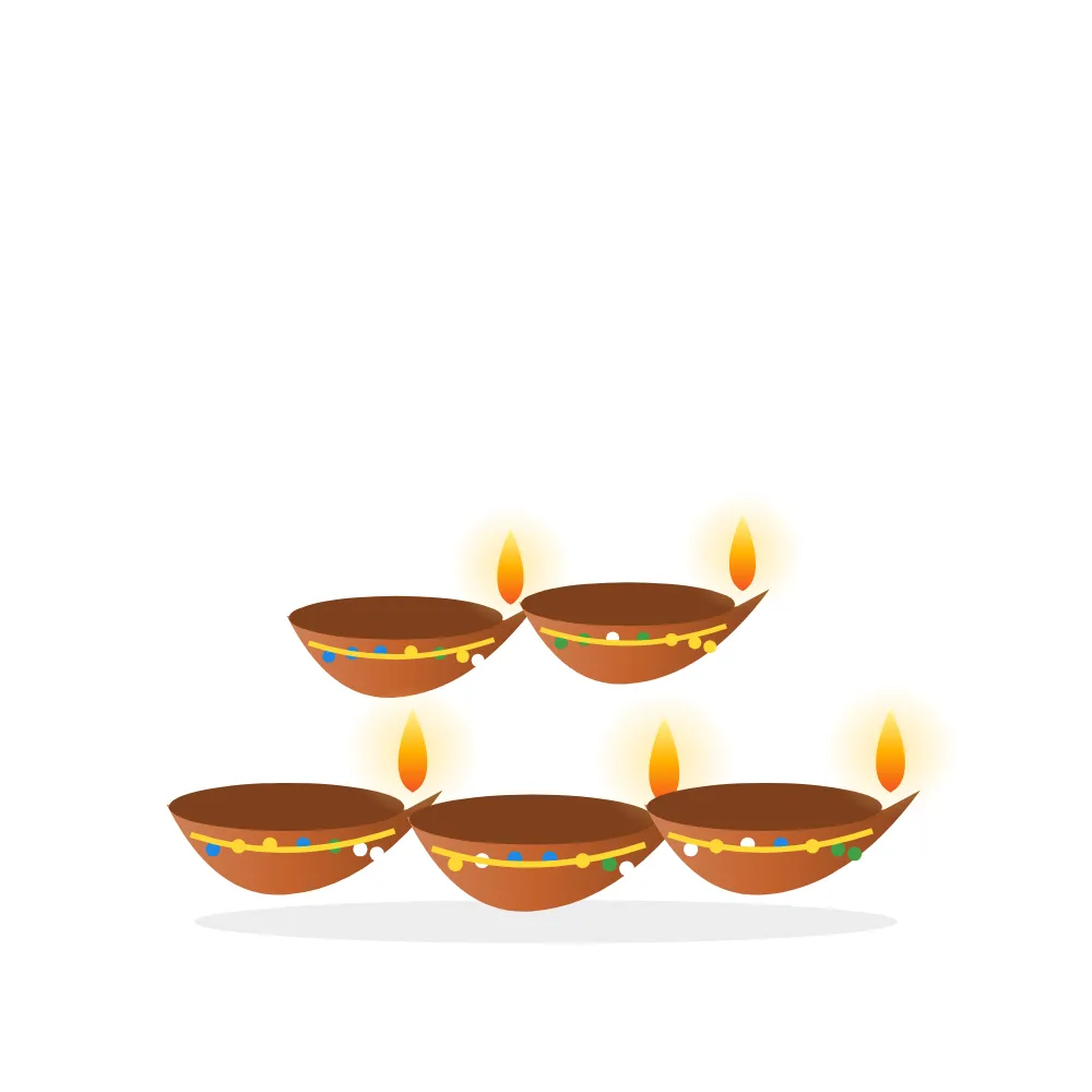 Handmade Clay Diyas: Painted