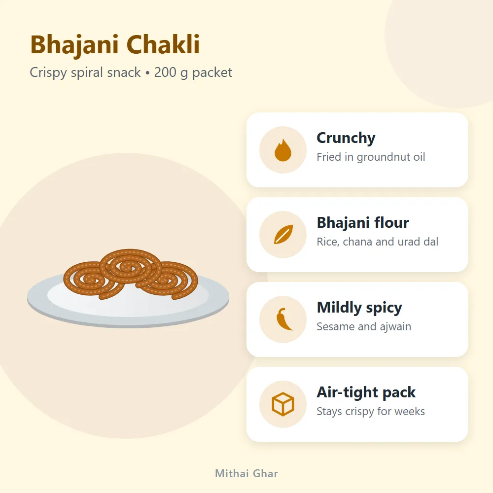 Bhajani Chakli: features